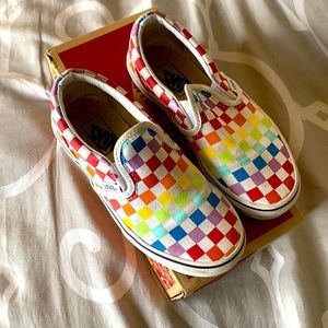 Vans Classic Slip-On Checkerboard Rainbow